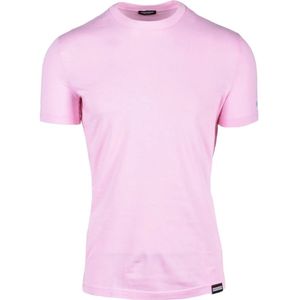 Dsquared2 Katoen Elastaan Ondergoed T-shirt , Pink , Heren , Maat: S