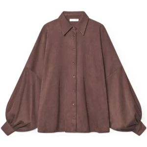 SoSUE, Dames, Blouses & Shirts, Bruin, Maat: ONE Size Leer,