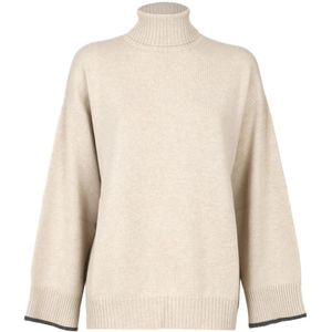Brunello Cucinelli, Dames, Truien, Beige, Maat: M Kasjmier,