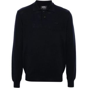 A.p.c., Heren, Truien, Blauw, Maat: M Wol,