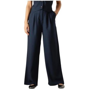 Modström - Wide Pants Galemd 2 - Broeken - Donkerblauw - Polyester