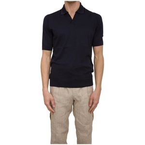 Peserico, Heren, Tops, Blauw, Maat: L Katoen,