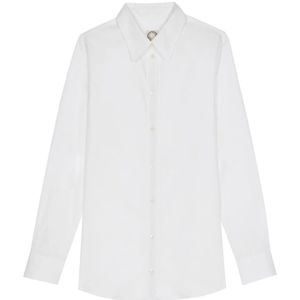 Ines de la Fressange Paris, Dames, Blouses & Shirts, Wit, Maat: 2XS Katoen,