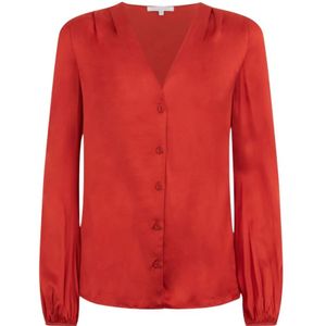 Patrizia Pepe, Dames, Blouses & Shirts, Oranje, Maat: XS Viscose,