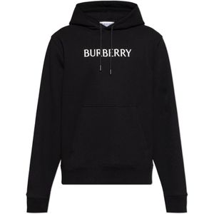 Burberry, Heren, Sweatshirts & Hoodies, Zwart, Maat: L Katoen,