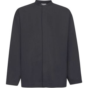 Studio Nicholson, Heren, Overhemden, Grijs, Maat: S Wol,