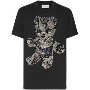 Philipp Plein, Heren, Tops, Zwart, Maat: 4XL