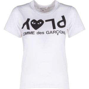 Comme des Garçons Play, Dames, Tops, Wit, Maat: L Katoen,