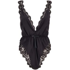 Dolce & Gabbana, Dames, Tops, Zwart, Maat: M Satijn,