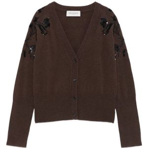 Ermanno Scervino, Dames, Truien, Bruin, Maat: S Wol,