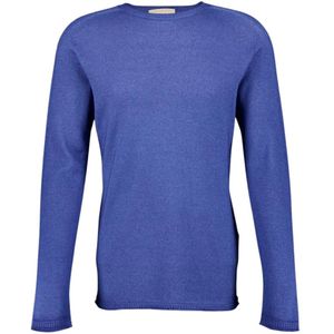 120% Lino, Heren, Truien, Blauw, Maat: S Kasjmier,