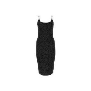Versace Zwarte stretch jurk , Black , Dames , Maat: XS