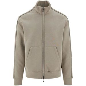 Emporio Armani, Heren, Sweatshirts & Hoodies, Grijs, Maat: M Katoen,