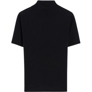 Max Mara Studio - Coltrui - Zwart - Dames - Korte Mouwen - 55% Zijde en 45% Wol