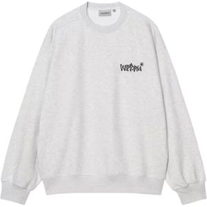 Carhartt Wip, Heren, Sweatshirts & Hoodies, Grijs, Maat: S Katoen,
