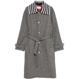 Drole de Monsieur, Heren, Mantels, Grijs, Maat: L Tweed,