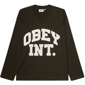 Obey, Heren, Tops, Groen, Maat: S Jersey,