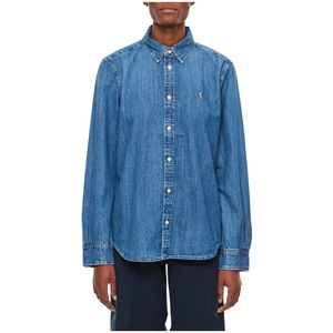 Polo Ralph Lauren, Dames, Blouses & Shirts, Blauw, Maat: S Denim,