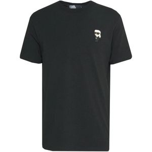 Karl Lagerfeld, Heren, Tops, Zwart, Maat: S Katoen,