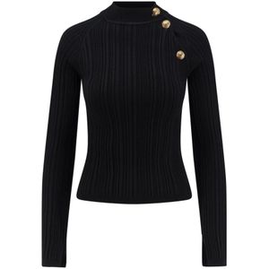 Chiara Boni, Dames, Truien, Zwart, Maat: S Viscose,