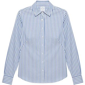 Brooks Brothers, Dames, Blouses & Shirts, Blauw, Maat: XL Katoen,