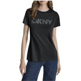 Dkny, Dames, Tops, Zwart, Maat: L Satijn,