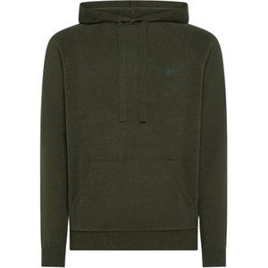 Sun68, Heren, Sweatshirts & Hoodies, Groen, Maat: S Wol,