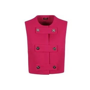 Versace Cavalry Twill Blouse , Pink , Dames , Maat: XS
