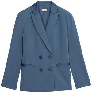 Oltre, Dames, Jassen, Blauw, Maat: 2XL Satijn,