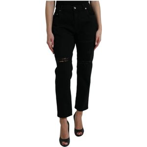 Dolce & Gabbana, Dames, Jeans, Zwart, Maat: XS Katoen,