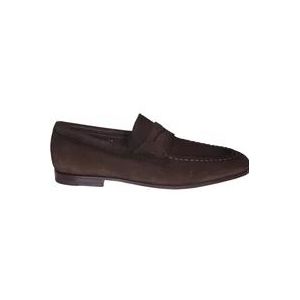Santoni Bruine Loafer Schoenen voor Mannen , Brown , Heren , Maat: 43 1/2 EU
