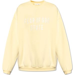 Fear Of God, Heren, Sweatshirts & Hoodies, Geel, Maat: XS Katoen,