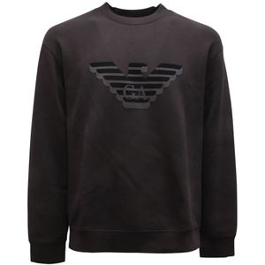 Armani, Heren, Sweatshirts & Hoodies, Zwart, Maat: XL Katoen,