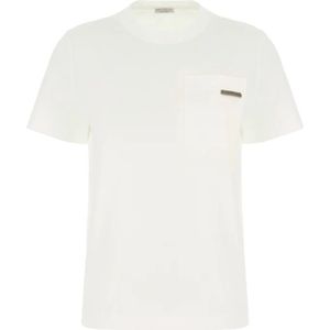 Brunello Cucinelli, Dames, Tops, Wit, Maat: S Katoen,