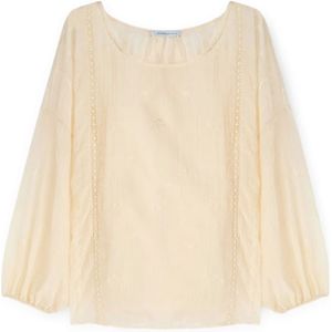 Motivi - Geborduurde Blouse - Wit - Lyocell-mengsel