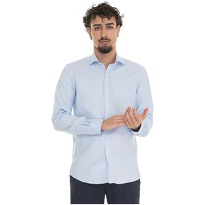 Fay, Heren, Overhemden, Blauw, Maat: XS Katoen,