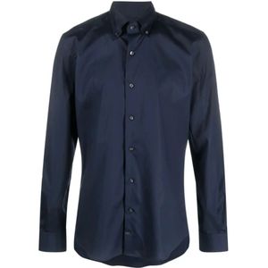 Fay, Heren, Overhemden, Blauw, Maat: XL