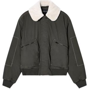 Emporio Armani, Heren, Jassen, Groen, Maat: M Nylon,