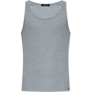Tom Ford, Heren, Tops, Grijs, Maat: S Katoen,