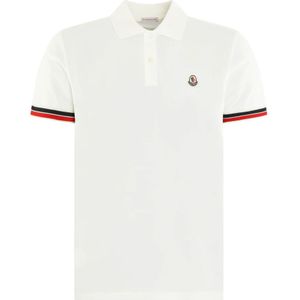Moncler, Heren, Tops, Wit, Maat: L