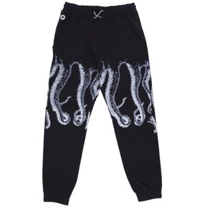 Octopus, Heren, Broeken, Zwart, Maat: M Katoen,