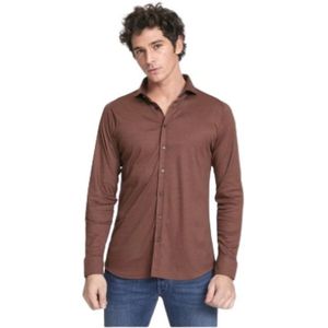 Desoto, Heren, Overhemden, Bruin, Maat: L Katoen,