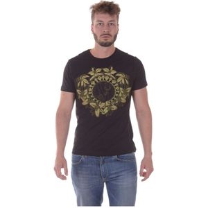 Versace Jeans Couture, Heren, Tops, Zwart, Maat: M Katoen,
