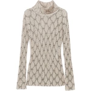 Twinset, Dames, Truien, Beige, Maat: M