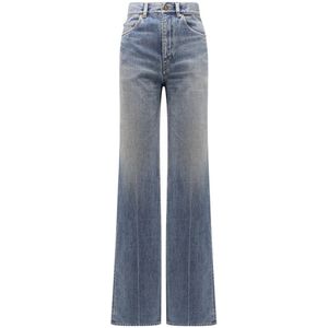 Saint Laurent, Dames, Jeans, Blauw, Maat: W29 Katoen,
