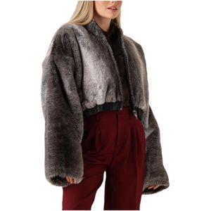Your Wishes imitatiebont winterjas Orah met zebraprint bruin