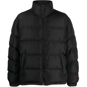 Heron Preston, Heren, Jassen, Zwart, Maat: XL Poliester,