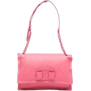 Salvatore Ferragamo Pre-owned, Dames, Pre-owned, Roze, Maat: ONE Size Leer,