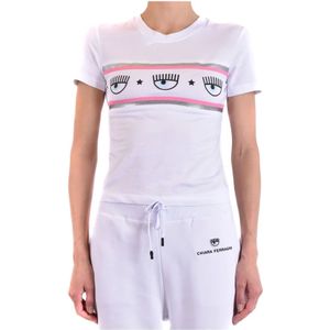 Chiara Ferragni Collection, Dames, Tops, Wit, Maat: XS Katoen,