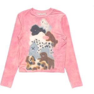 Carne Bollente, Heren, Tops, Roze, Maat: S Katoen,